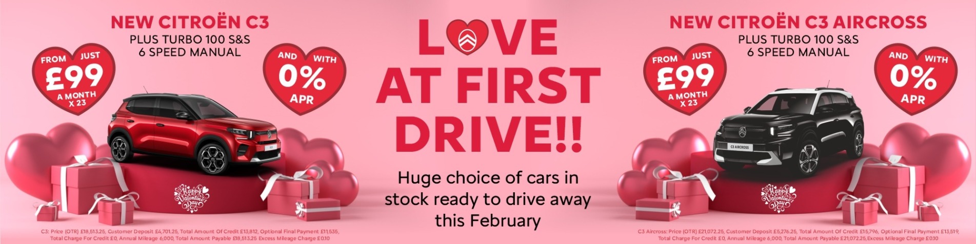 Love at First Drive C3/C3 Aircross £99 A Month & 0% APR