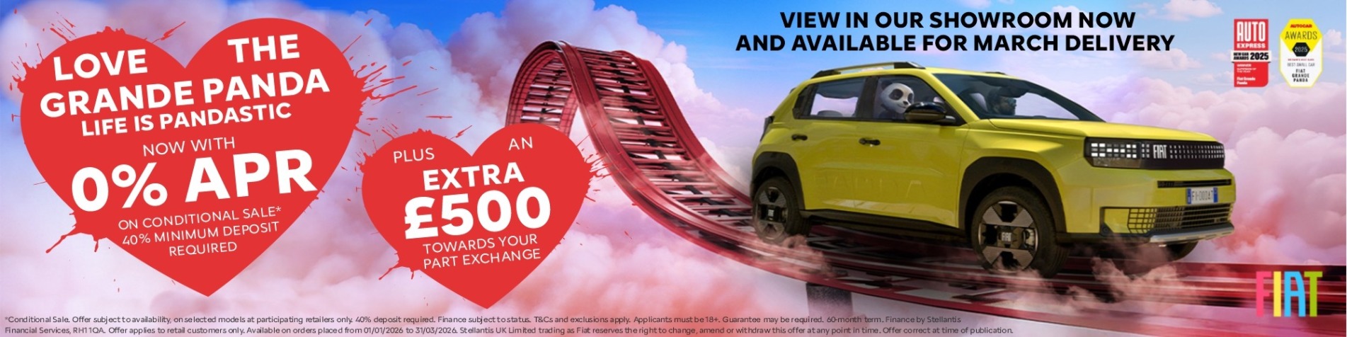 Fiat Panda with 0% APR and an Extra £500 for PX