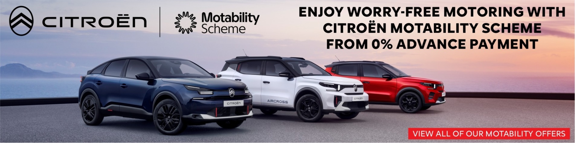 Citroen range Motability banners